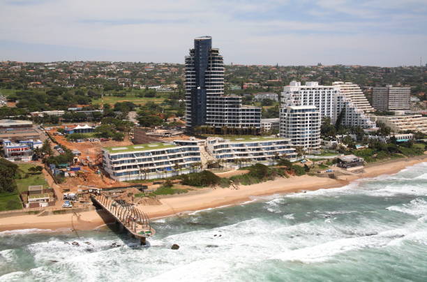 istock Aerial view of Durban North beachfront and The Pearls luxury development 1322505247