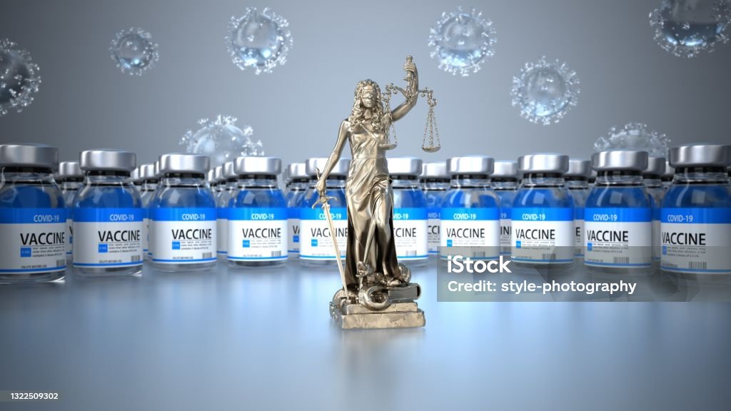 Legal vaccination against the disease Covid-19 Legal vaccination against the disease Covid-19. 3d illustration. Vaccination Stock Photo