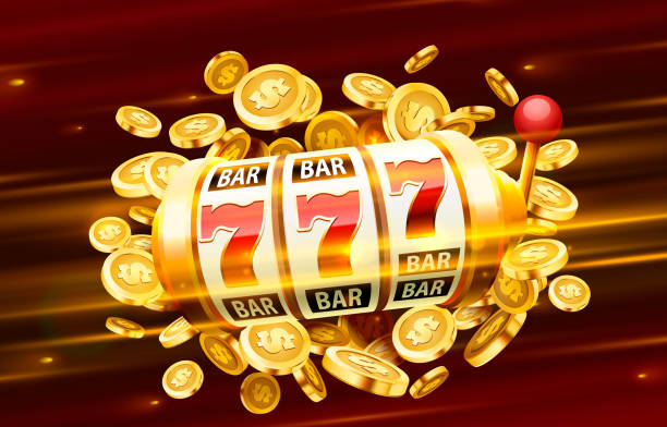 Slots 777 banner, golden coins jackpot, Casino 3d cover, slot machines and roulette with cards. Vector Slots 777 banner, golden coins jackpot, Casino 3d cover, slot machines and roulette with cards. Vector illustration slot stock illustrations