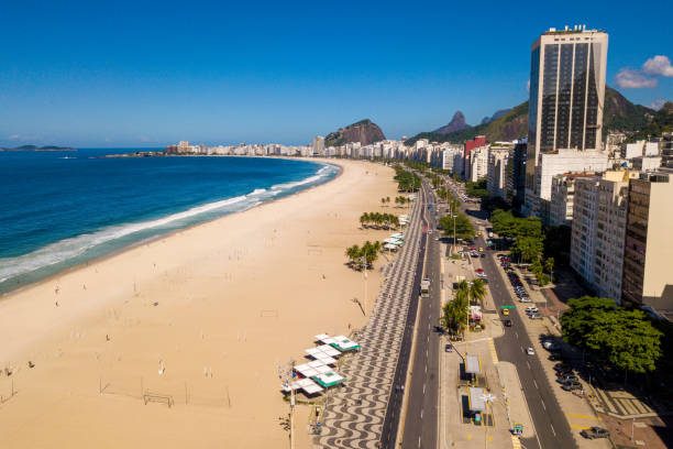 istock Empty Copacabana Beach in Rio de Janeiro 1322515739