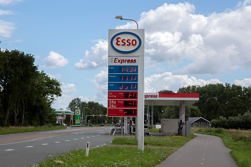 Billboard Esso Tank Station At Weesp The Netherlands 20-7-2020
