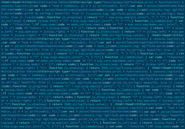 プログラムコード。ソフトウェアデジタル抽象コードjavascriptテキストの背景。ベクトルの図 - 言語点のイラスト素材／クリップアート素材／マンガ素材／アイコン素材