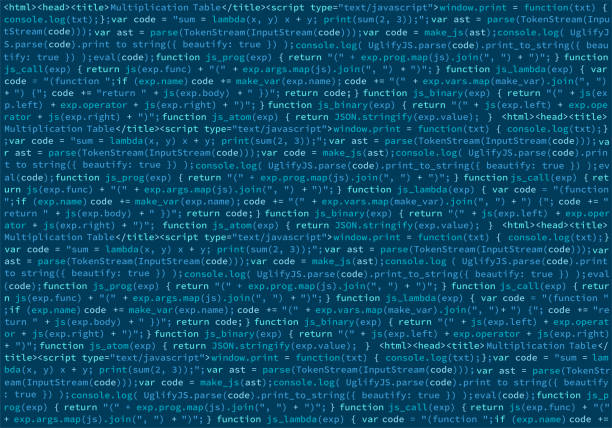 ilustrații de stoc cu codul programului. software-ul digital abstract code javascript text background. ilustrație vectorială - codificare