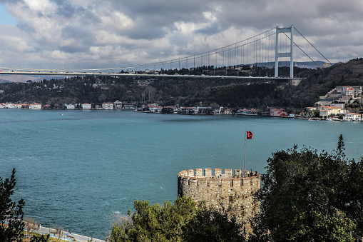 Istanbul Bosphorus view from Rumeli Fortress