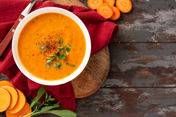 istock Creamy sweet potato soup 1322519924