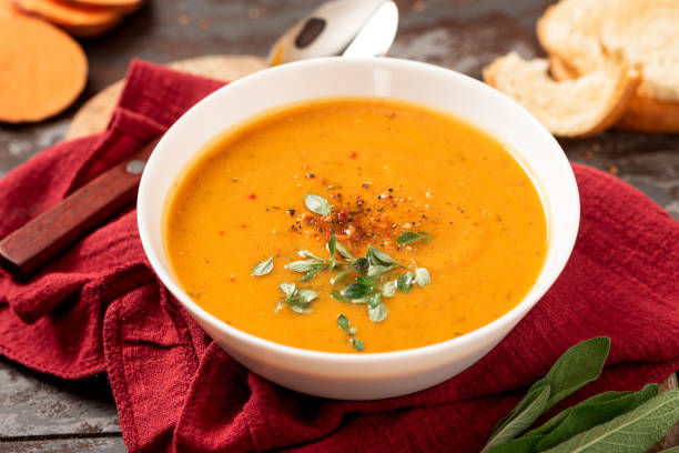 istock Creamy sweet potato soup 1322520576