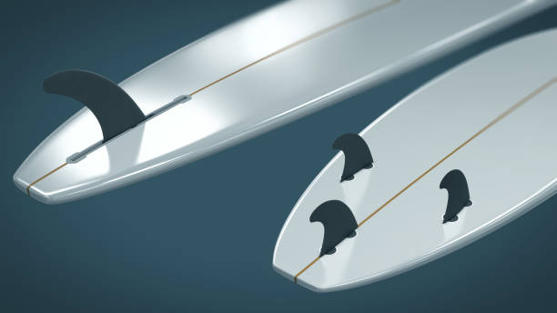 istock Long and short surfboard side by side - 3d illustration 1322522288