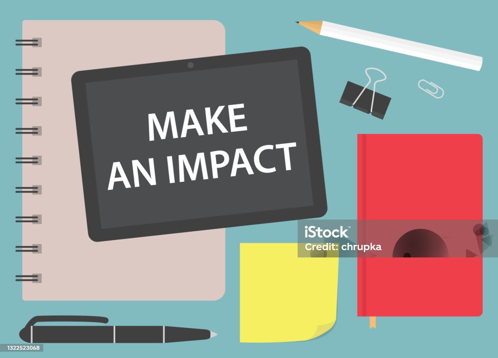 Make An Impact Written On Tablet Screen Stock Illustration - Download ...
