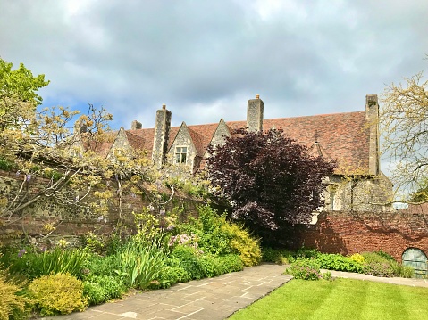 Cathedral, gardens and surroundings of Canterbury in springtime