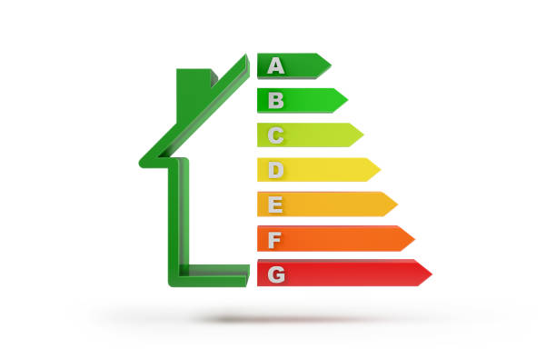 istock Energy rating scale isolated from the white background. 3d rendering 1322529093