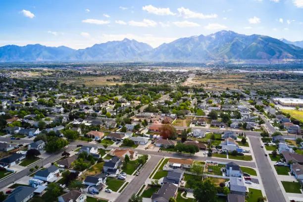 Photo of Suburban Utah Neighborhood Aerial View