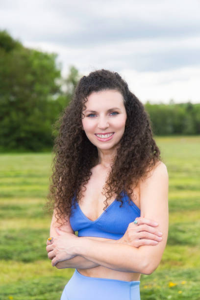 istock Lady with curly, dark brown hair 1322531769