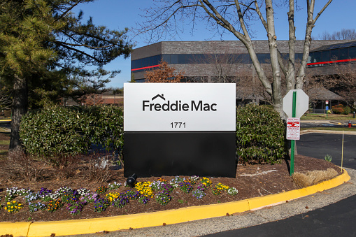 Reston, Virginia, USA- march 1, 2020: Freddie Mac office in Reston, Virginia, USA. Freddie Mac is a public government-sponsored enterprise (GSE).