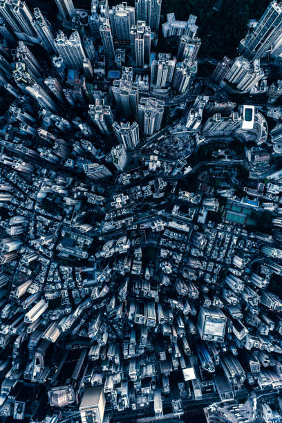 istock Aerial view Hong Kong Night 1322536218