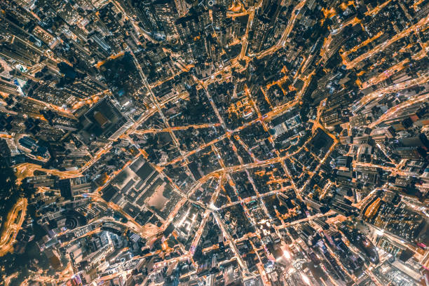 istock Aerial view Hong Kong Night 1322537127
