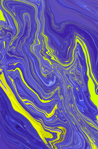 Abstract Bright Fluid Blue Background With Yellow Green Waves Art Trippy  Digital Backdrop Curved Shapes Illustration Template Water Effect Swirl  Marble Texture Vertical Creative Banner Stock Photo - Download Image Now -  iStock