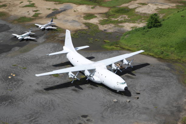 istock Aerial view on airport 1322542131