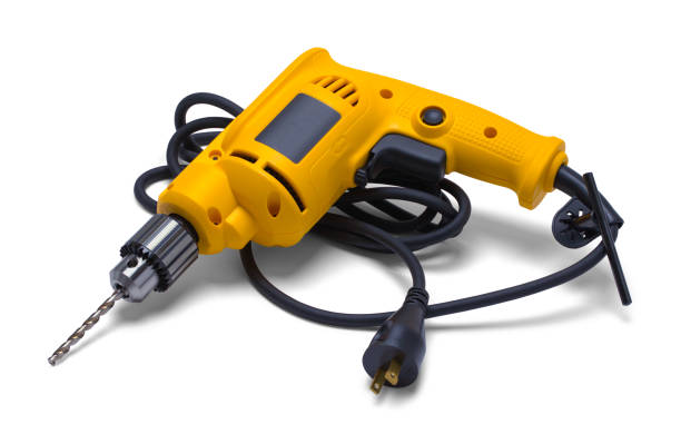 электрическая энергия дрель - drill bit drill power tool isolated стоковые фото и изображения