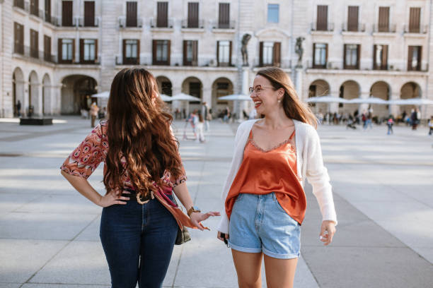 istock Two young women in a city 1322543942