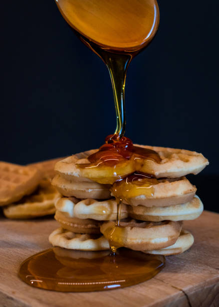 istock Waffles with honey and Aronia 1322544989