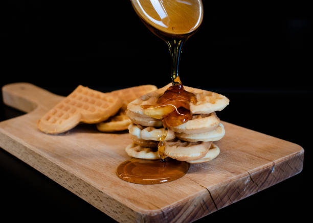 istock Waffles with honey and Aronia 1322545090