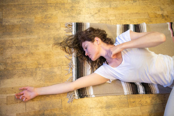 istock Relaxed Woman meditating on the floor, Feldenkrais Method Workshop 1322548879