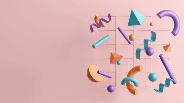 istock 3D illustration of abstract shapes and an empty space for a content. 1322552206