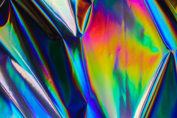 istock Pearl color texture metallic hot foil rainbow flex foil hot stamp 1322553720