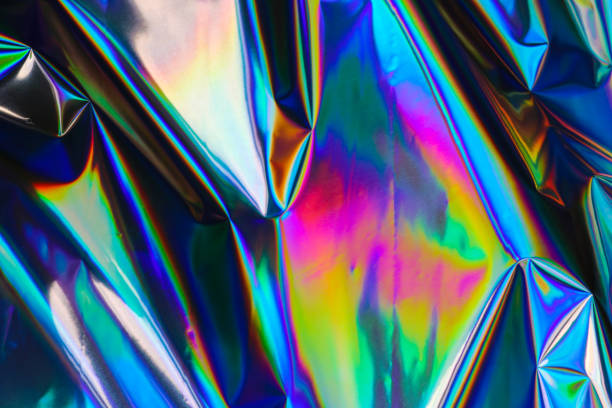 istock Pearl color texture metallic hot foil rainbow flex foil hot stamp 1322553764
