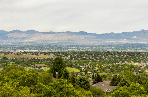 Scenic view from Hidden Valley Park in Salt Lake City, Utah