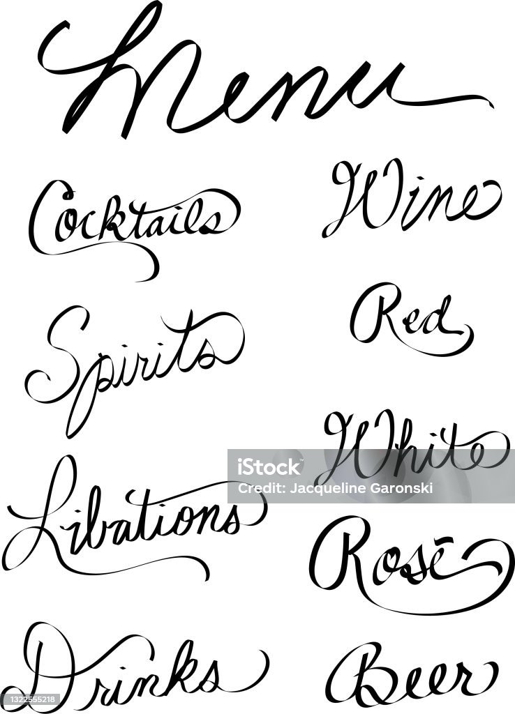 Header Drinks Drink Menu Headers Stock Illustration - Download Image Now - Cocktail ...