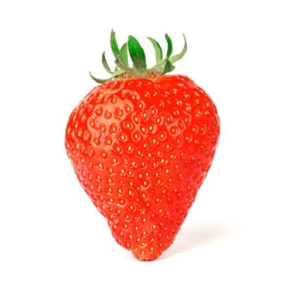 istock ripe juicy strawberry isolated on white background. 1322555629