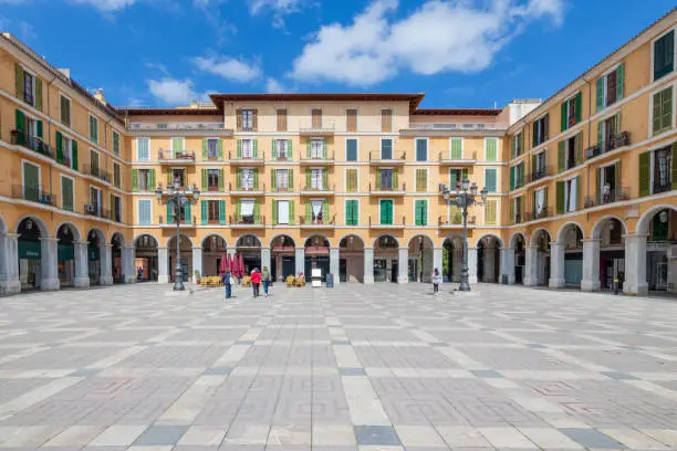 Central square Plaza Major in Palma de Mallorca