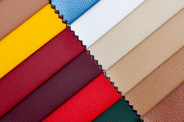 istock Background image - stripes of leather of different colors 1322565069
