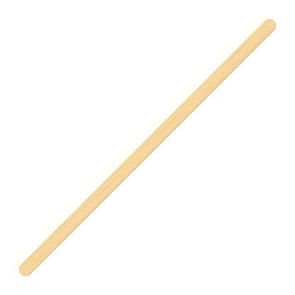 Wooden coffee stirrer, popsicle stick, elements for holding ice cream. Isolated realistic vector Illustration on white background.