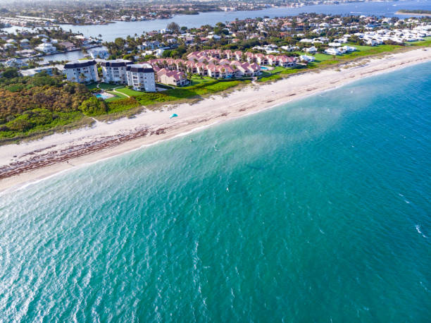 istock The Beach and The Sea Aerial View 1322589036