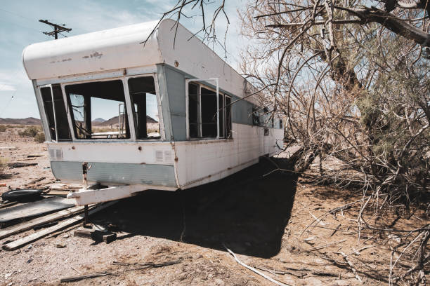 istock Abandoned Trailer Along Route 66 in Ludlow, California 1322598469