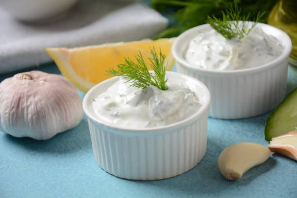 istock Traditional greek dip sauce or dressing tzatziki 1322610723