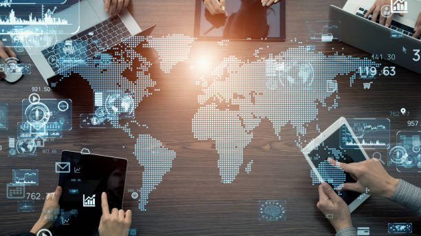 istock Global communication network concept. Worldwide business. Human resources. 1322617119