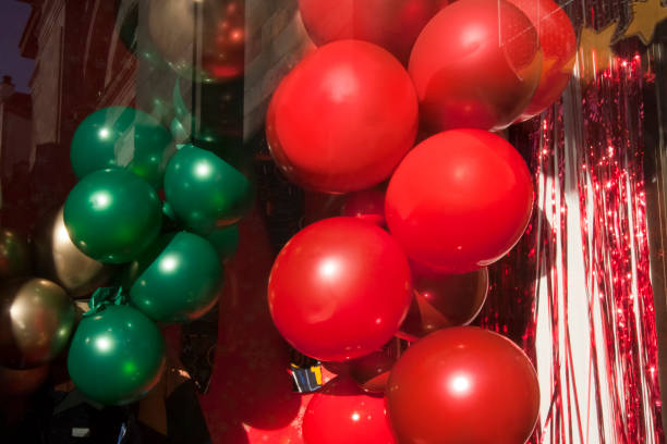istock Christmas decorations, red and green balls. 1322624837