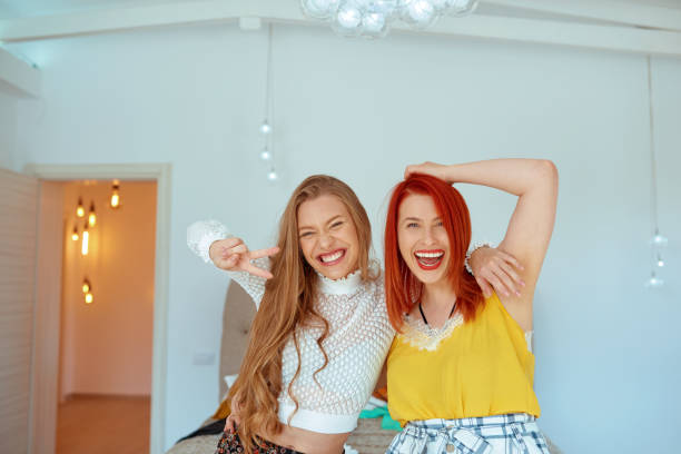 istock Dancing and having fun showing peace 1322627118