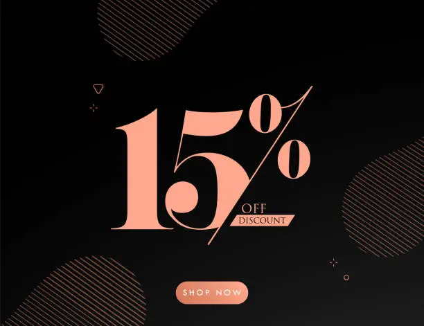 Vector illustration of Sale of special offers. Discount with the number. Percentage Sign. Stock illustration with Abstract background.