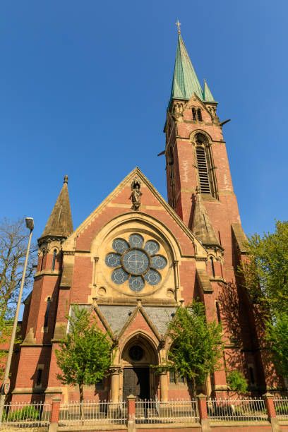 istock Wide angle view on church in Dortmund 1322635331