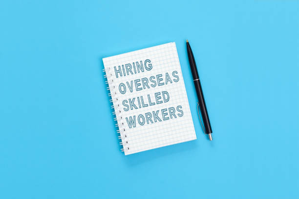 istock The text Hiring overseas skilled workers 1322637368