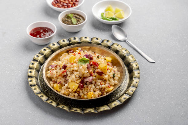 istock Sabudana khichdi is an Indian dish made from soaked sago or tapioca pearls 1322643143