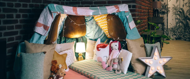 istock Diy tent decorated for pajama party 1322646079