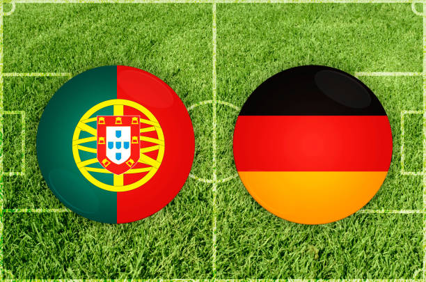 葡萄牙 vs 德國足球比賽 - world cup uefa qualifiers 個照片及圖片檔