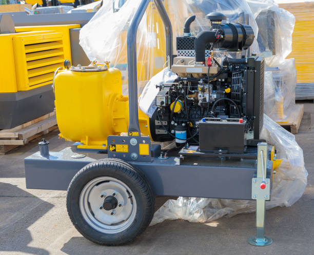 istock Mobile diesel compressor on wheels for supplying pneumatic air to devices 1322650009