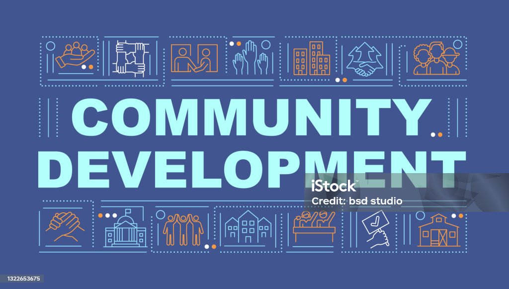 Community Development Abstract Image Community Development Word Concepts Banner Stock Illustration ...