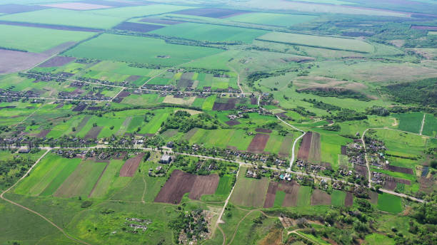 istock Aerial view of the settlement. 1322656236